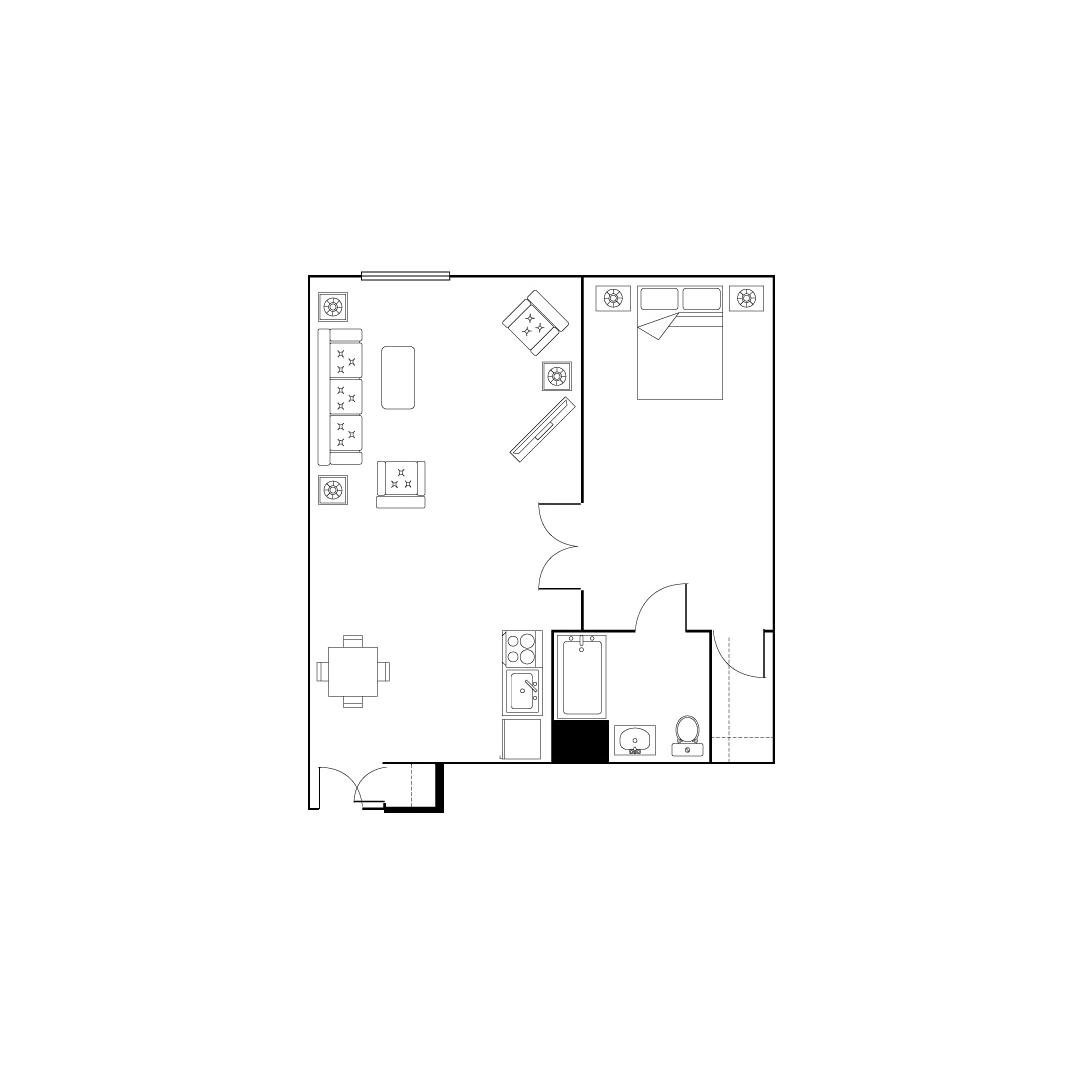Large one bed one bath