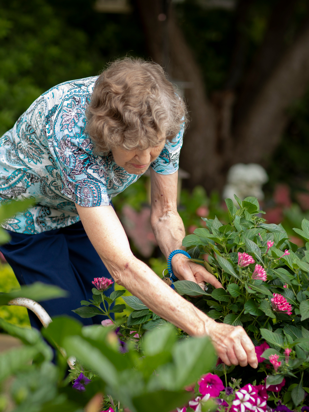 Woman in garden