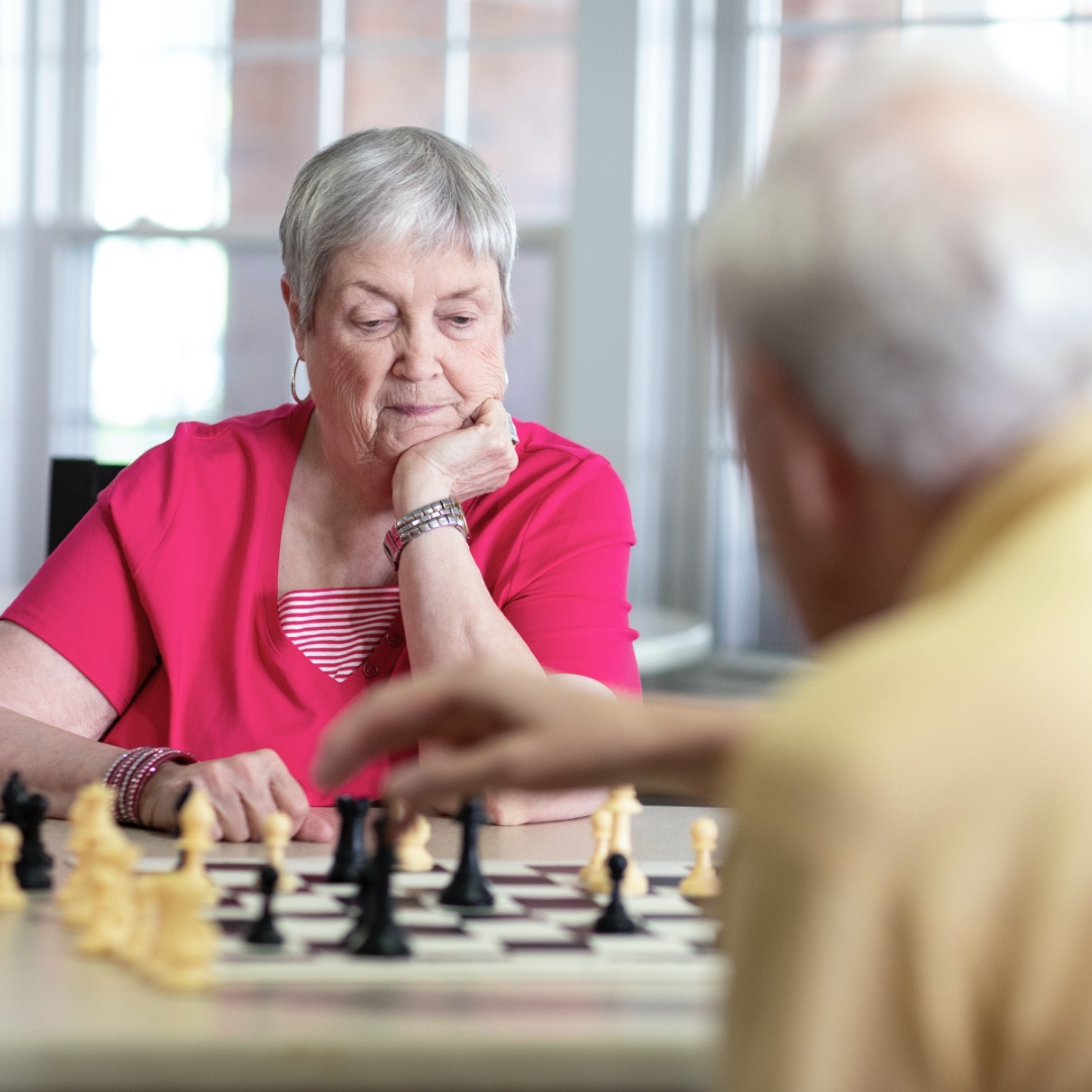 Woman playing game