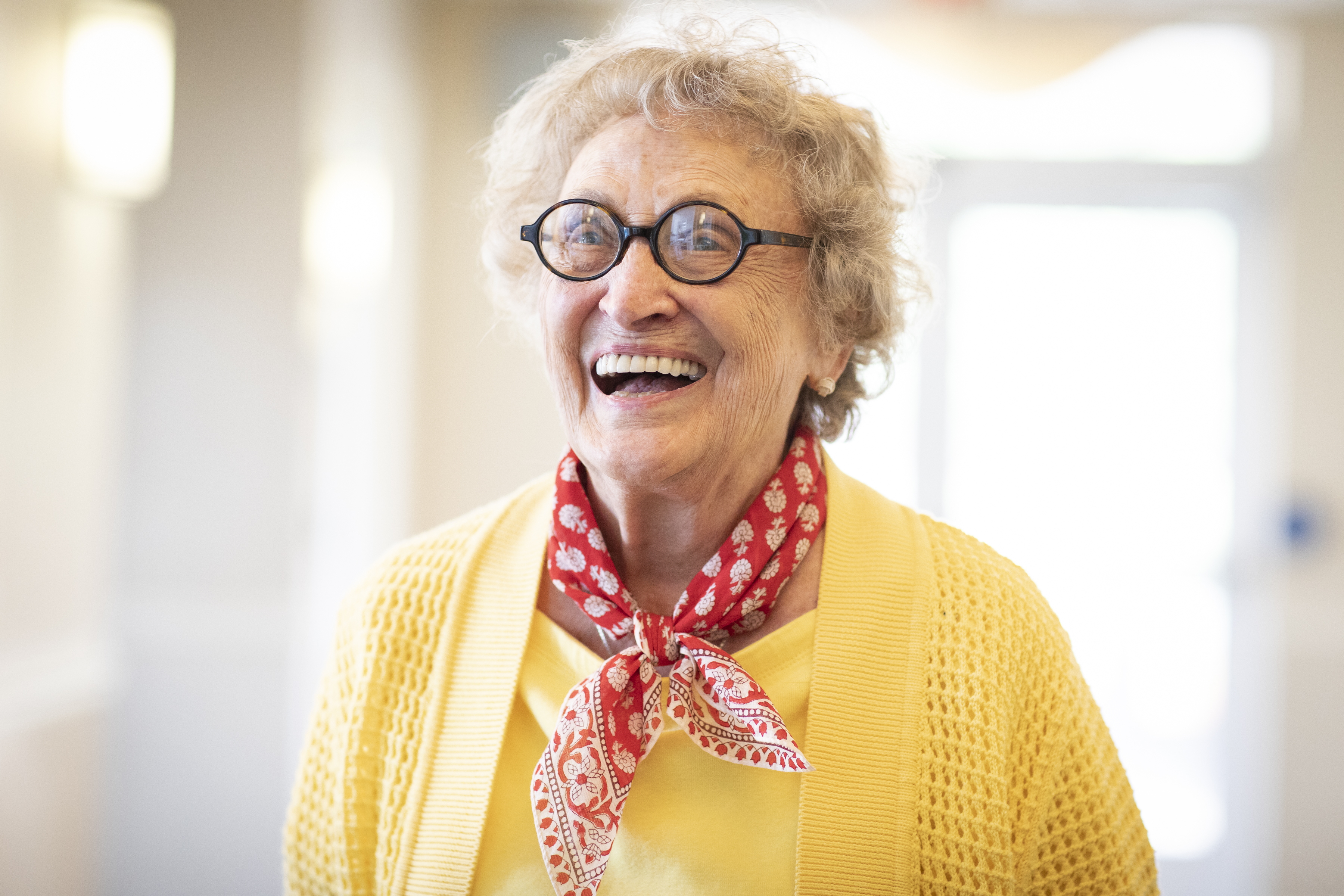 woman smiling