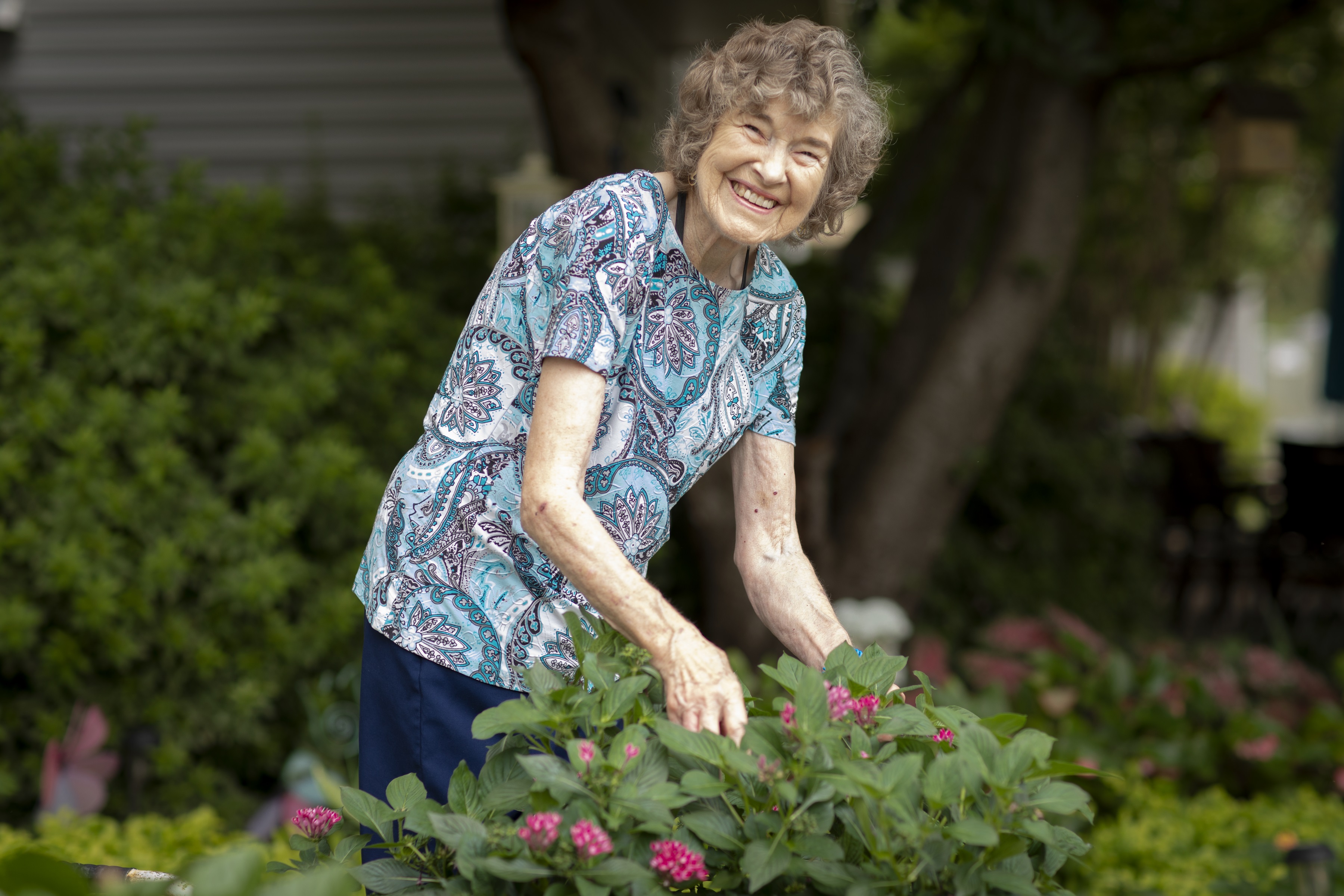 woman smiling