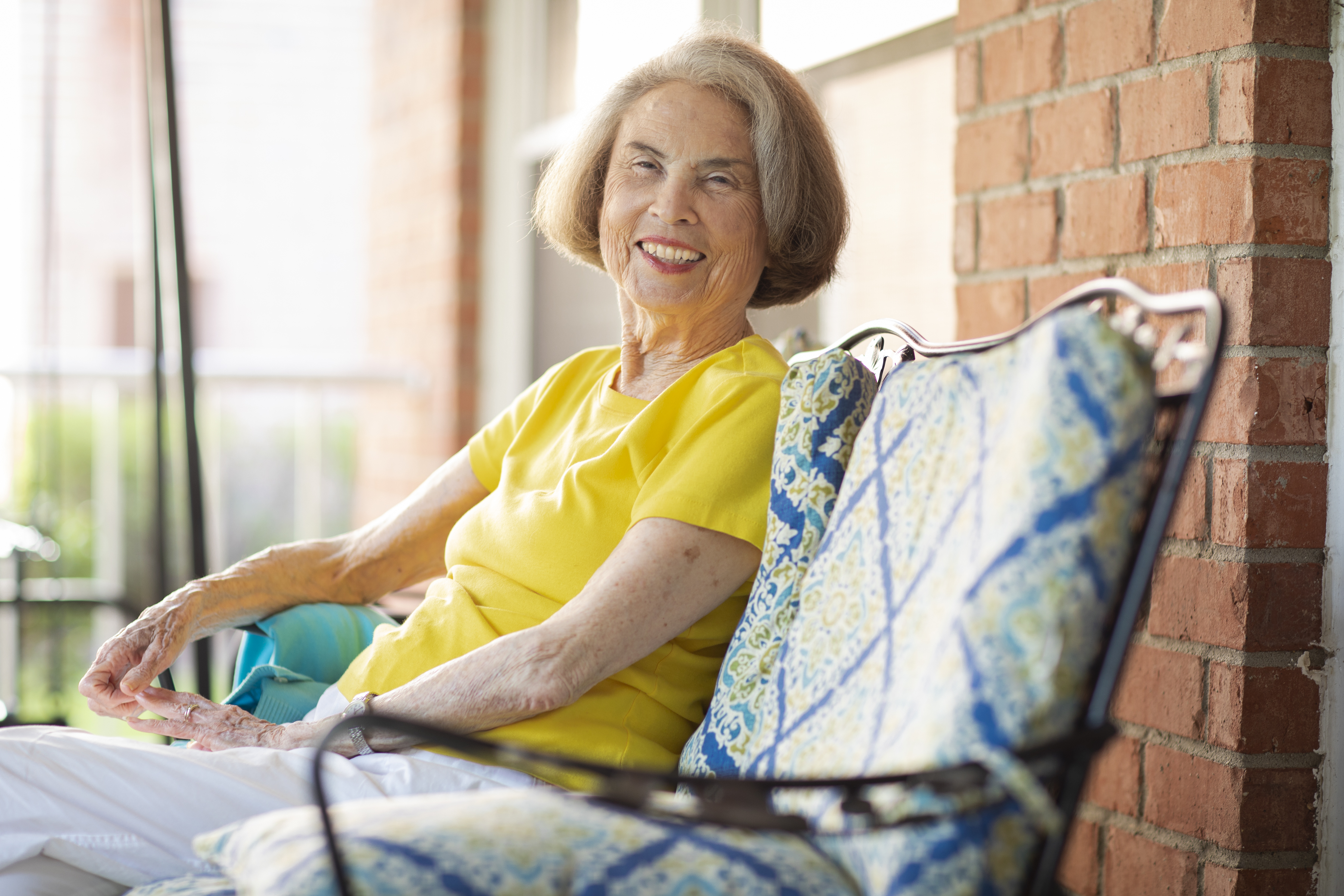 woman smiling