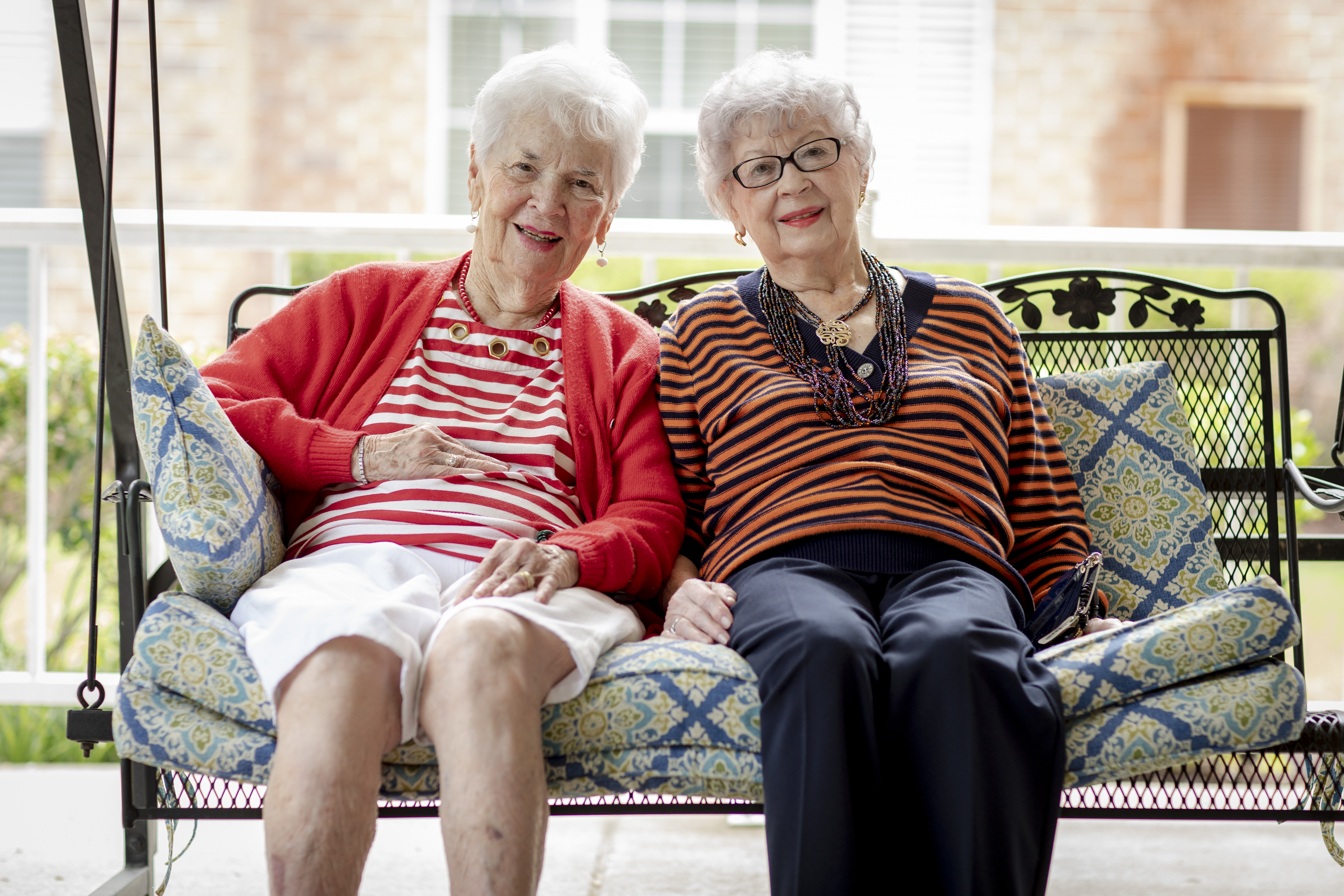 Residents on Patio Swing