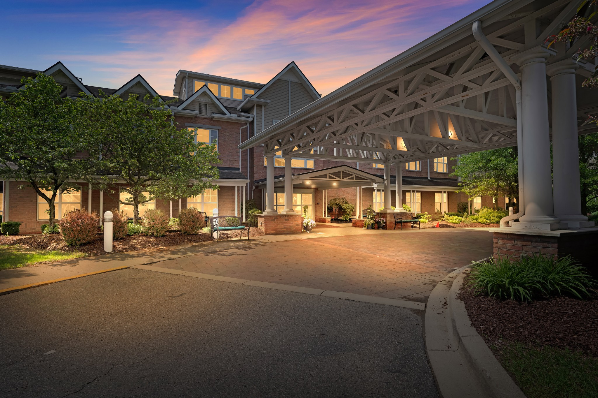 exterior at dusk