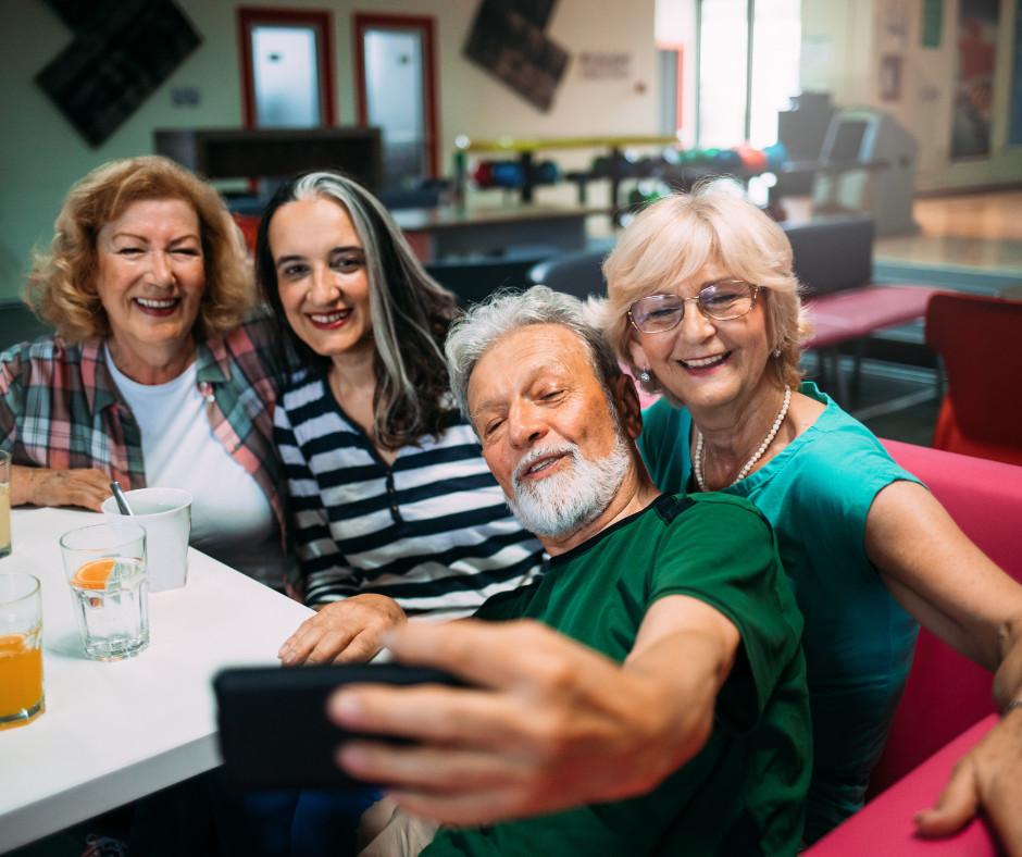 residents taking selfie